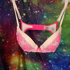 Pink Lace Women's Bra